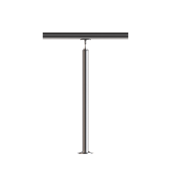 Pfosten Boden 42,4 Geländer Balkon Treppengeländer Steher Rundrohr Edelstahl V2A